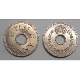 FIJI 1 Penny 1936 Edward VIII