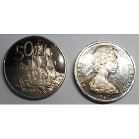 NEW ZEALAND 50 Cents 1967...