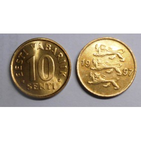 ESTONIA 10 SENTI 1997
