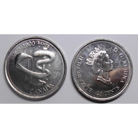 CANADA 25 Cents 2000 Health