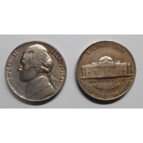 USA 5 Cents 1941 D Jefferson