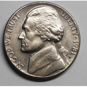 USA 5 Cents 1981 D Jefferson