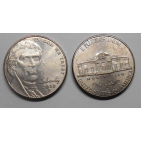 USA 5 Cents 2010 P Monticello
