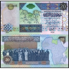 LIBYA 20 Dinars 2002...