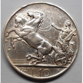 10 LIRE 1927 2 ROSETTE
