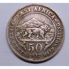 EAST AFRICA 50 Cents 1937 AG