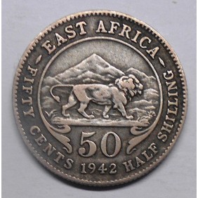 EAST AFRICA 50 Cents 1942 AG