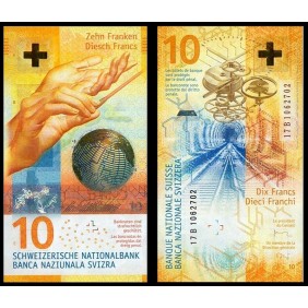 SWITZERLAND 10 Franken 2017