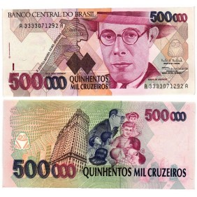 BRAZIL 500.000 Cruzeiros 1993