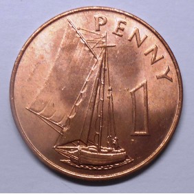 GAMBIA 1 Penny 1966