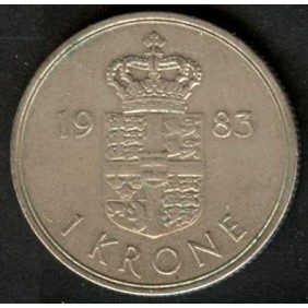 DENMARK 1 Krone 1983