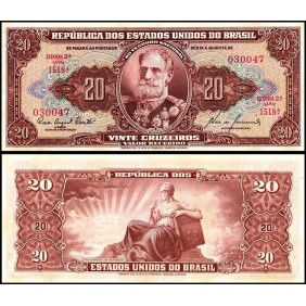BRAZIL 20 Cruzeiros 1955