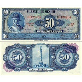 MEXICO 50 Pesos 1967 Serie BDF