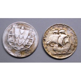 PORTUGAL 2 1/2 Escudos 1947 AG