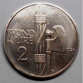 BUONO 2 Lire 1924 FDC