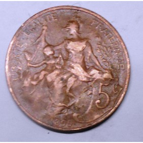 FRANCE 5 Centimes 1899