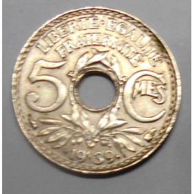 FRANCE 5 Centimes 1939
