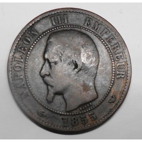 FRANCE 10 Centimes 1855 W
