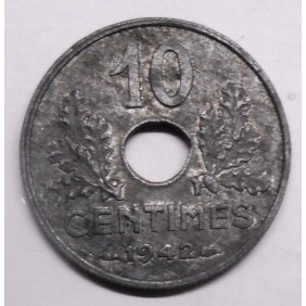 FRANCE 10 Centimes 1942