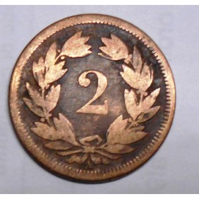 SWITZERLAND 2 Rappen 1851