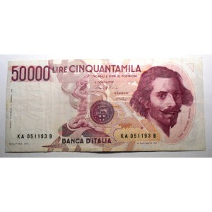 50.000 Lire Bernini 1° Tipo...