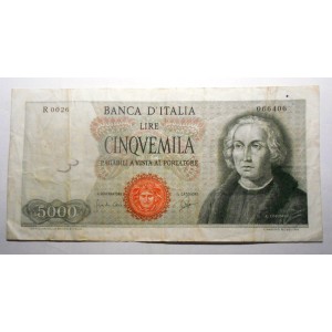 5000 Lire 1964 COLOMBO 1...