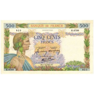 FRANCE 500 Francs 01.10.1942