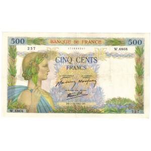 FRANCE 500 Francs 01.10.1942