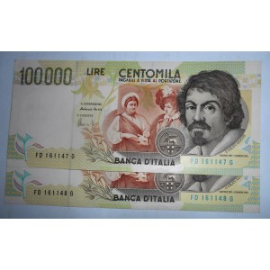 100.000 Lire Caravaggio 2°...