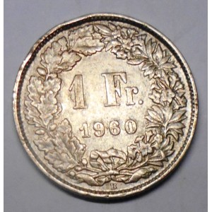 SWITZERLAND 1 Franc 1960 AG