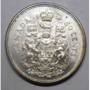 CANADA 50 Cents 1962 AG...