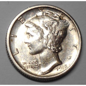 USA Mercury Dime 1918 S AG