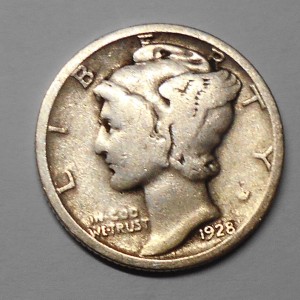 USA Mercury Dime 1928 AG