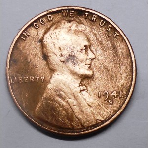 USA 1 Cent 1941 S Lincoln