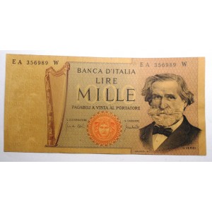 1000 Lire Verdi 1969 CARTA...