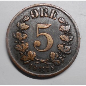 NORWAY 5 Ore 1875
