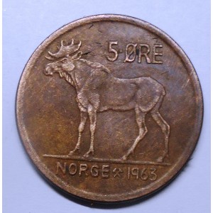 NORWAY 5 Ore 1963