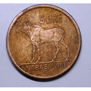 NORWAY 5 Ore 1968