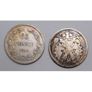 FINLAND 25 Pennia 1894 AG