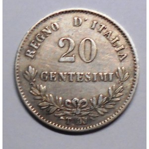 20 Centesimi 1863 T Valore AG