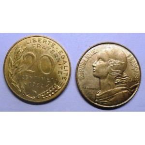FRANCE 20 Centimes 1982