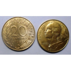 FRANCE 20 Centimes 1988