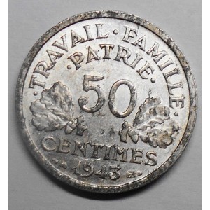 FRANCE 50 Centimes 1943