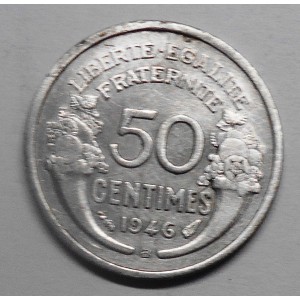 FRANCE 50 Centimes 1946 B