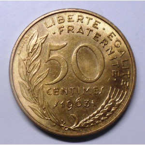 FRANCE 50 Centimes 1963