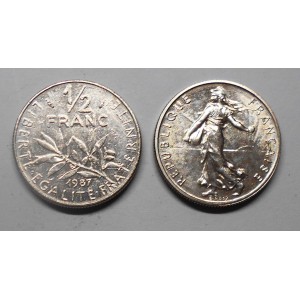 FRANCE 1/2 Franc 1987