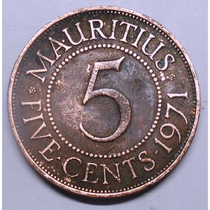 MAURITIUS 5 Cents 1971