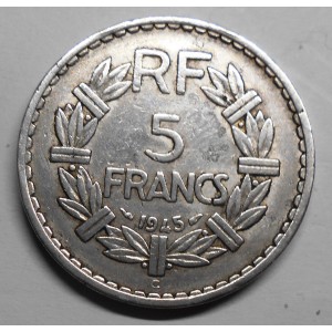 FRANCE 5 Francs 1945 C...