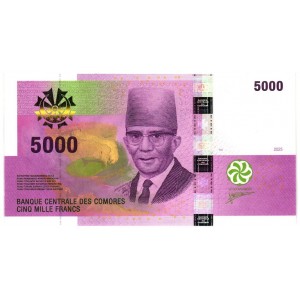 COMOROS 5000 Francs 2025