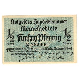MEMEL 1/2 Mark 1922